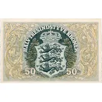 50 Kroner Heilmann type I and III, overprint