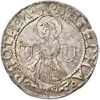 Groschen Saint kneeling, 2d type