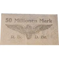50 000 000 Mark Reichsbahndirektion