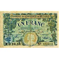 1 Franc - Chambre de Commerce de Béziers 34