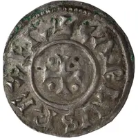 Denier - Charles II Sens mint, monogram