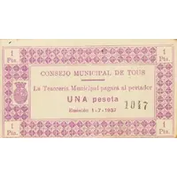 1 Peseta Tous