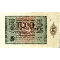 5 000 000 000 000 Mark Reichsbanknote