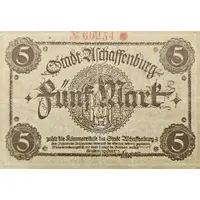 50 000 Mark overstamp on 5 Mark