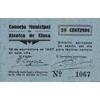 25 Céntimos Alcolea de Cinca