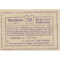 50 Heller Puchkirchen am Trattberg