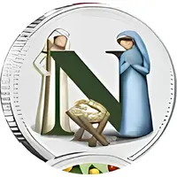 10 Pence - Charles III Christmas Alphabet - Nativity Scene