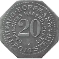 20 Pfennig - Hilpoltstein Aug. Hoffmann Gemischtes Warengeschäft