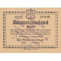 1 000 000 000 Mark overstamp on 20 000 Mark