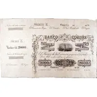 2000 Reales de Vellón Banco de La Coruña