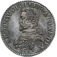 1/2 Scudo - Alfonso II Early bust