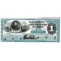 1 Sol Banco de la Compañia General del Perú