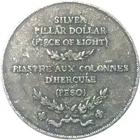 Pillar Dollar 8 Reales Historical Replica Coin Default Category Tokens & Bullions Americas Canada Canada