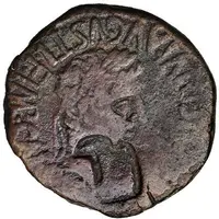 As - Tiberius Countermarked eagle left and B