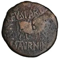 As - Tiberius Countermarked eagle left and B