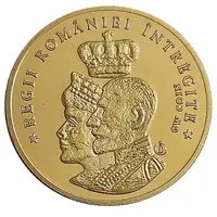 Medal - Golden World Coin Centenarul Încoronarii De La Alba Iulia