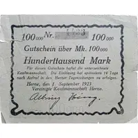 100 000 Mark Vereinigte Kaufmannschaft