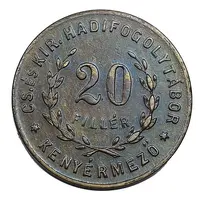 20 Fillér - Kenyérmező CS. ÉS KIR. Hadifogolytábor