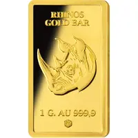 200 Dalasis Rhinos gold bar