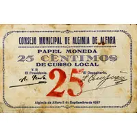 25 Céntimos Algimia de Alfara