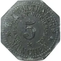 5 Pfennigs - München E.Mühlthaler Kunstdruckerei A.-G.