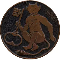 Medallion Demon with a key