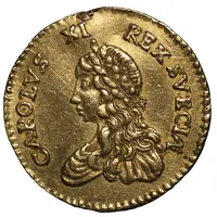 5 Ducats - Carl XI 2nd portrait