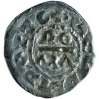 Denier - Benedict VI / Benedict VII and emperor Otto I / Otto II papal bust