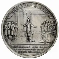 Medal - Grand Duke Rurik № 9, Migration of Rurik from Staraya Lagoda to Novgorod Veliky in 864