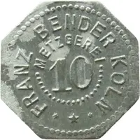 10 Pfennigs - Köln Franz Bender Metzgerei