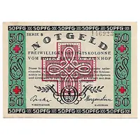 50 Pfennig Freiwillige Sanitätskolonne vom Roten Kreuz