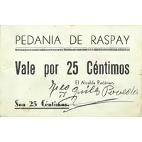 25 Céntimos Raspay