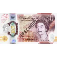 50 Pounds - Elizabeth II Alan Turing, polymer