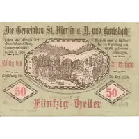50 Heller St. Martin am Ybbsfelde und Karlsbach