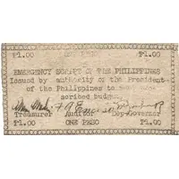 1 Peso Emergency Script of the Philippines
