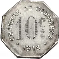 10 Centimes - Chambre de Commerce - Rouen [76] Silver