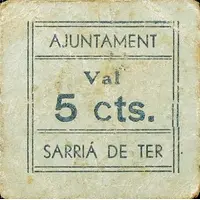 5 Céntimos Sarrià de Ter