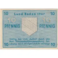 10 Pfennig Baden, French occupation