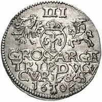 3 Grossus - Wilhelm Kettler Mitau, with shield