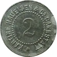 2 Pfennigs - Cannstatt Kantine Haueisen & Co
