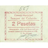 2 Pesetas Samper de Calanda