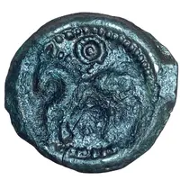 Potin Large bust, horse