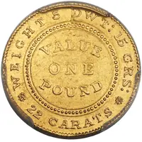 1 Pound - Victoria Adelaide Pound - Beaded, South Australia