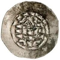 Denier - Otto I / Otto II as emperors, temple