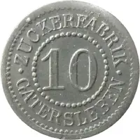10 Pfennigs - Gatersleben Zuckerfabrik