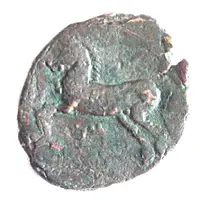 As - Massinissa or Micipsa with punic letters