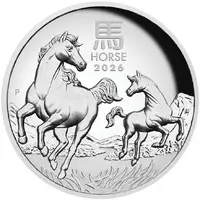 8 Dollars - Charles III 1st Portrait - Year of the Horse - Silver Proof High Relief