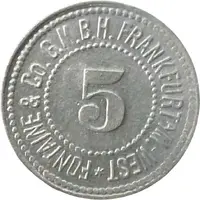 5 Pfennigs - Frankfurt am Main Fontaine & Co. G.M.B.H.