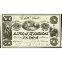 500 Dollars Bank of St. Thomas