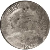 Hard Times Token - Bolivar 8th and Chest Strt Counterstamp on Mexico 2 Reales Philadelphia, PA